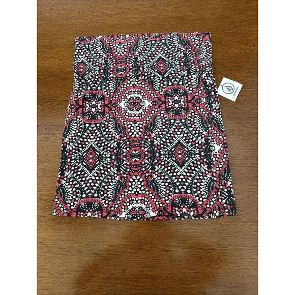 Volcom Women's Skirt Tunnel Vision Geometric Size Large Stretch Mini Rare New - Picture 1 of 3